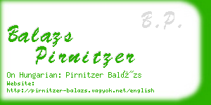 balazs pirnitzer business card